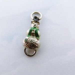 Adorable Snowman Cape Cod Sterling Silver Convertible Clasp / Links